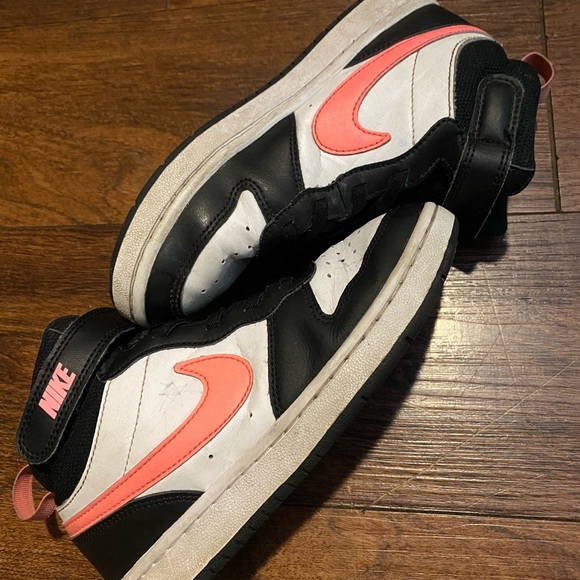 Nike Kids Black and Pink High-Top Sneakers - Picture 2 of 4
